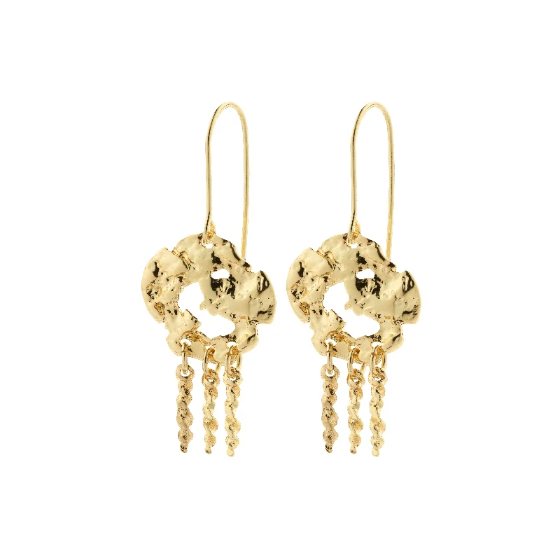 Drop earrings with pearl drops and gold accents for a chic and timeless look -SMILE earrings gold-plated