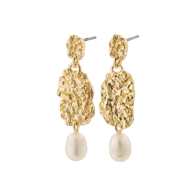 Long drop earrings with tassels for a trendy and fashion-forward accessory -TRUE gold-plated earrings