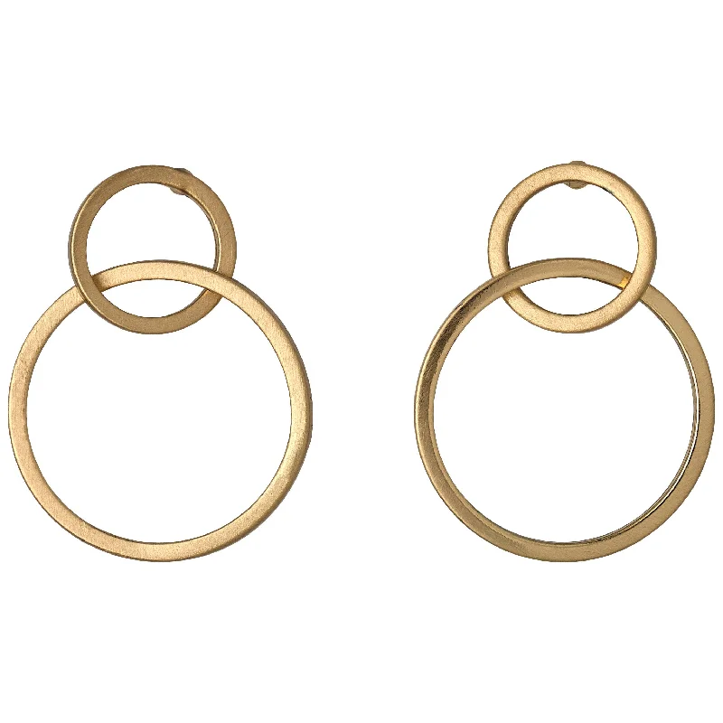 Geometric drop earrings with angular lines for a modern and stylish edge -HARPER earrings gold-plated