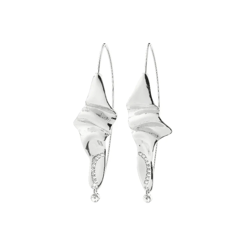 Long drop earrings with tassels for a trendy and fashion-forward accessory -LEARN crystal earrings silver-plated