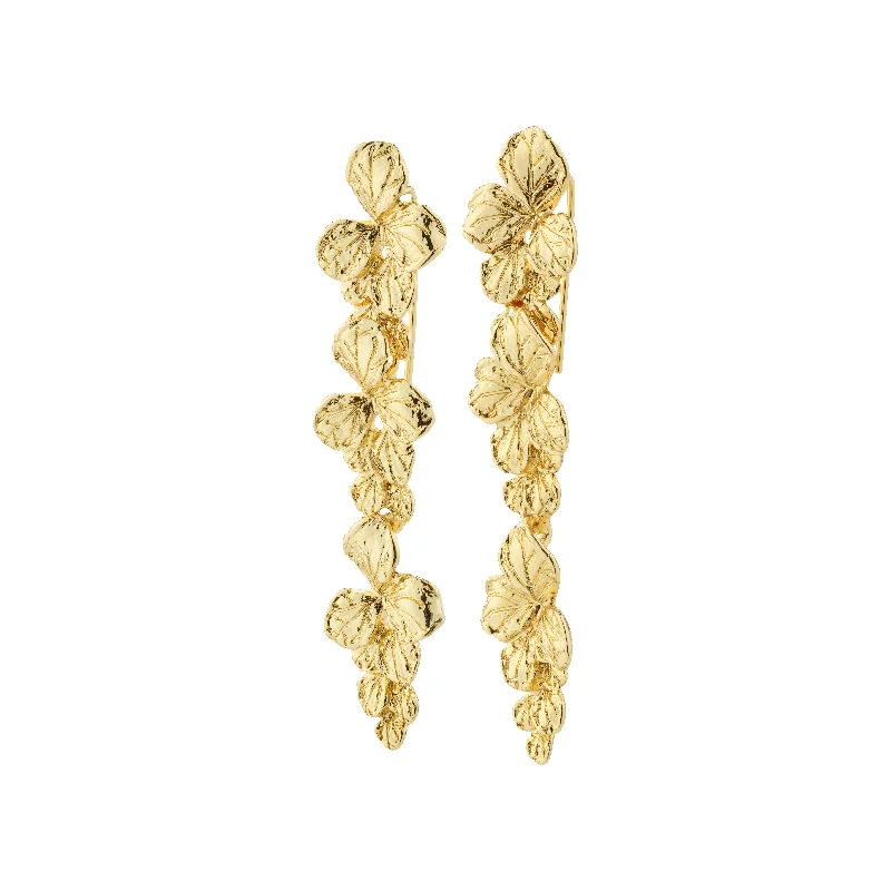 Unique drop earrings with gemstone clusters for a playful and chic appearance -ECHO earrings gold-plated