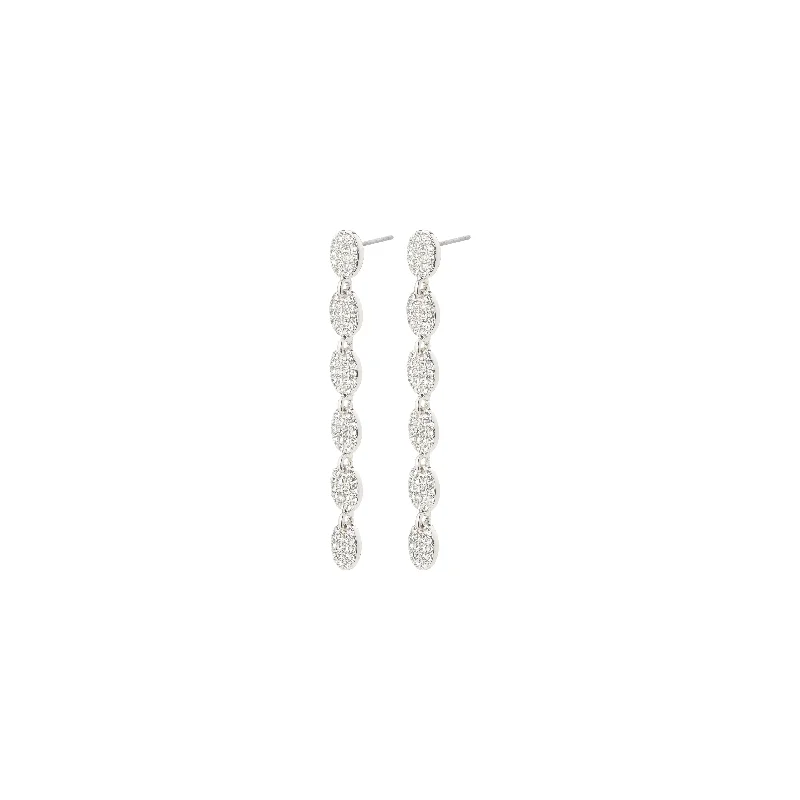 Drop earrings with colored glass beads for a playful and artistic design -BEAT crystal earrings silver-plated