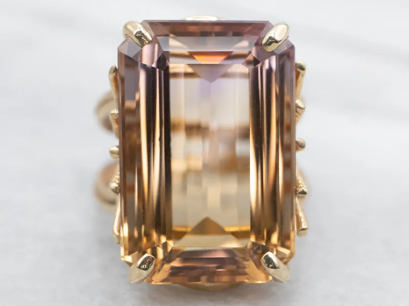 Ethical gemstone rings sourced from sustainable mines gained traction-Beautiful Ametrine Cocktail Ring