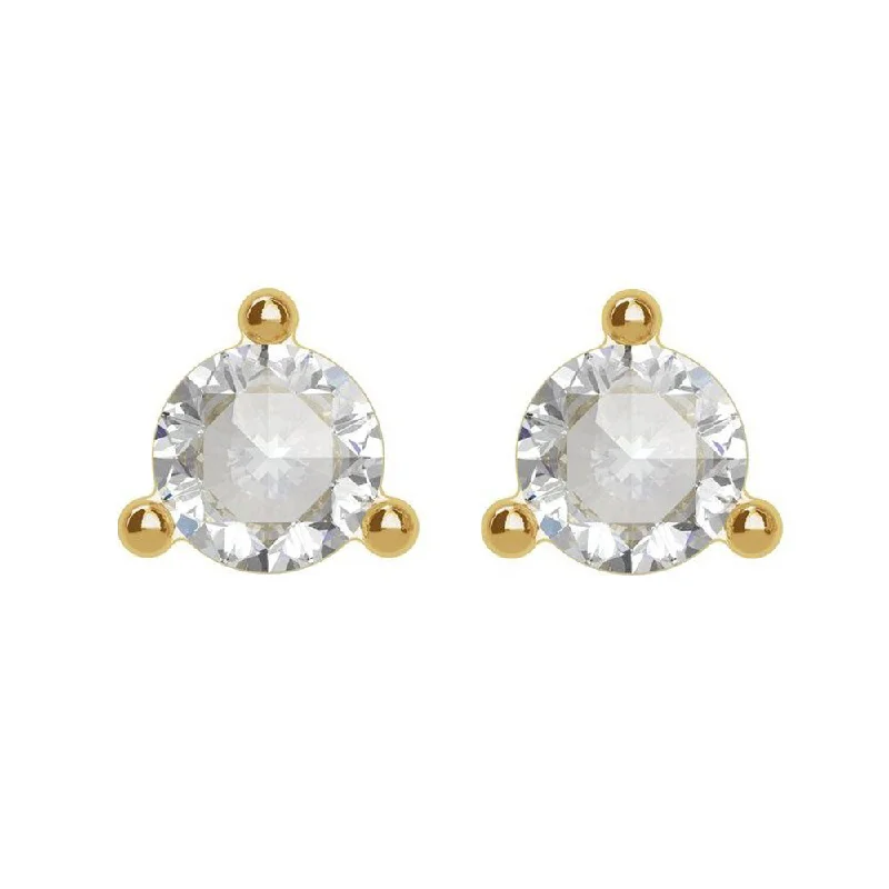 14k Yellow Gold Rose-Cut Diamond (VS2/SI1, G-H) Post Earrings