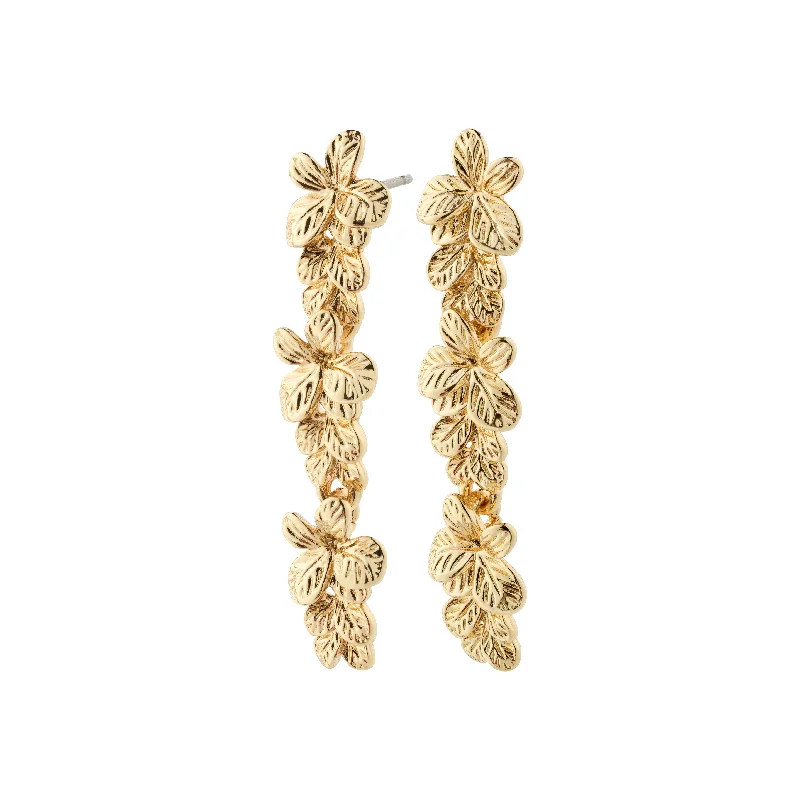 Drop earrings with colorful gemstones for a playful and eye-catching addition -CHARMAINE earrings gold-plated