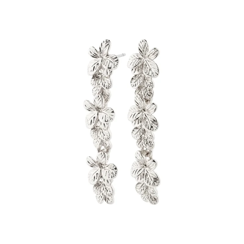 Drop earrings with cubic zirconia details for budget-friendly sparkle and style -CHARMAINE earrings silver-plated