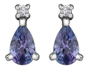 White Gold Tanzanite Earrings.