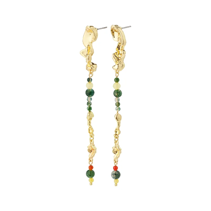 Drop earrings with adjustable lengths for customizable styling and comfort throughout the day -NIYA earrings multi-coloured/gold-plated