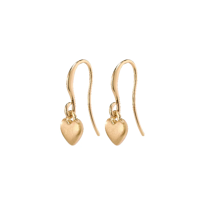 Drop earrings with floral designs featuring enamel detailing for a charming look -SOPHIA heart pendant earrings gold-plated