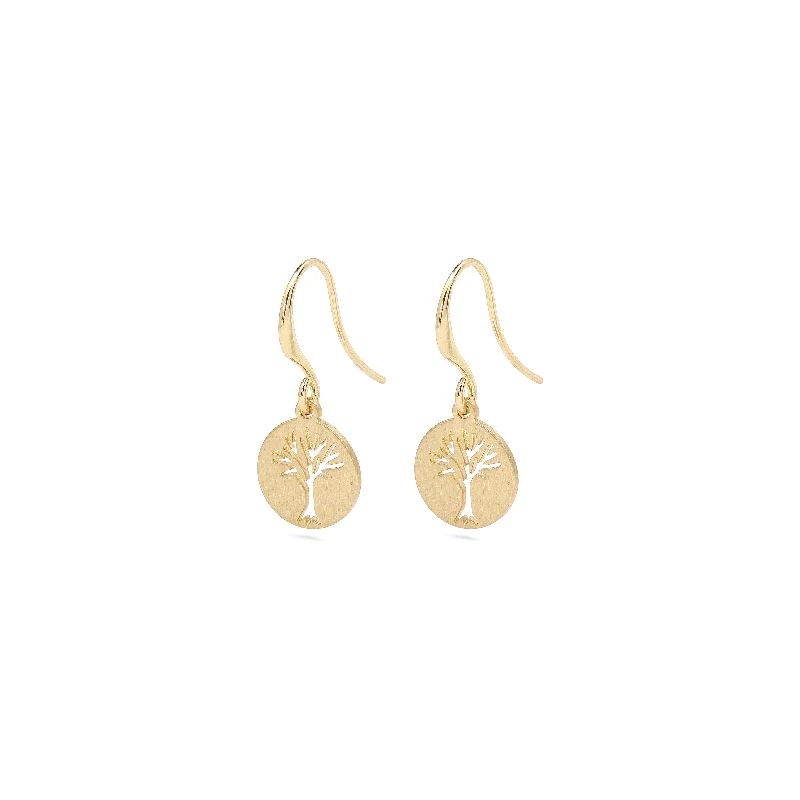 Lightweight drop earrings designed for everyday wear and casual elegance -ELIN coin earrings gold-plated