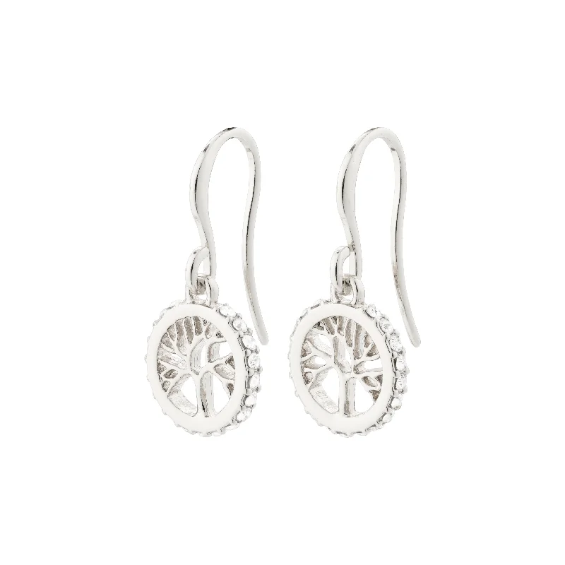 Drop earrings with aquamarine gemstones for a cool and refreshing color accent -ALIA earrings silver-plated