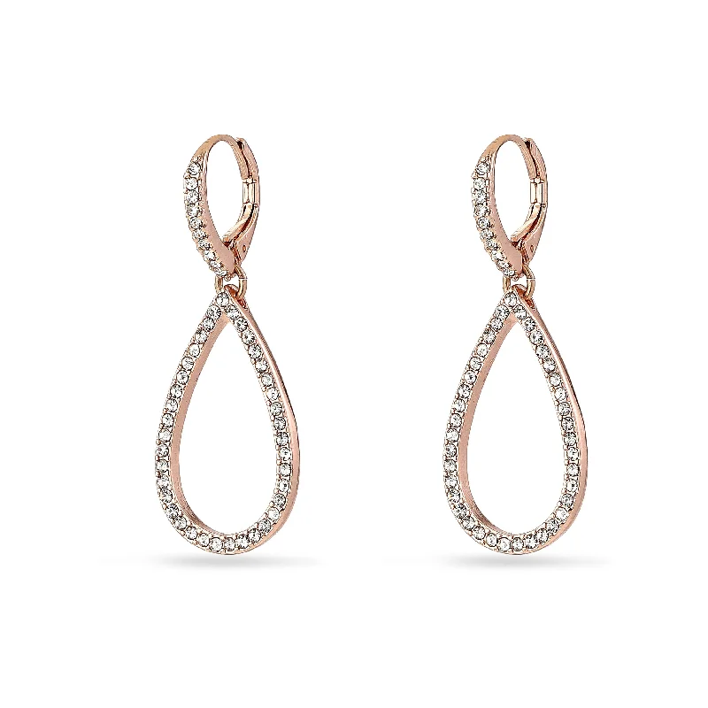 Drop earrings with modern abstract shapes and unconventional designs for fashion-forward wearers -DELIA earrings rosegold-plated