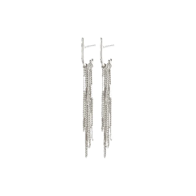 Drop earrings with intricate lace detailing for a vintage-inspired and feminine style -KAYLEE earrings silver-plated