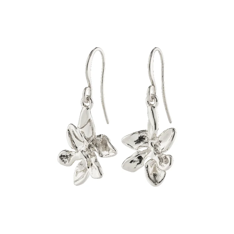 Drop earrings with geometric shapes and modern appeal for fashionable women -RIKO earrings silver-plated