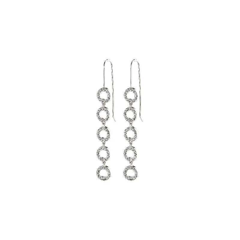 Drop earrings with natural wood elements for a rustic and earthy vibe -TESSA earrings silver-plated