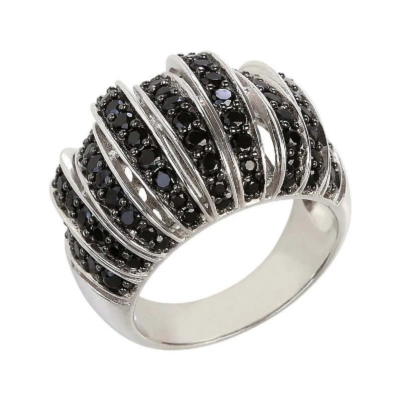 Ethical gemstone rings sourced from sustainable mines gained traction-925 Sterling Silver Black Spinel Ring