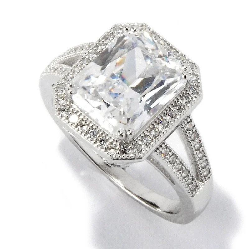 He found affordable gemstone rings for everyday wear online-925 Sterling Silver White Zircon Ring