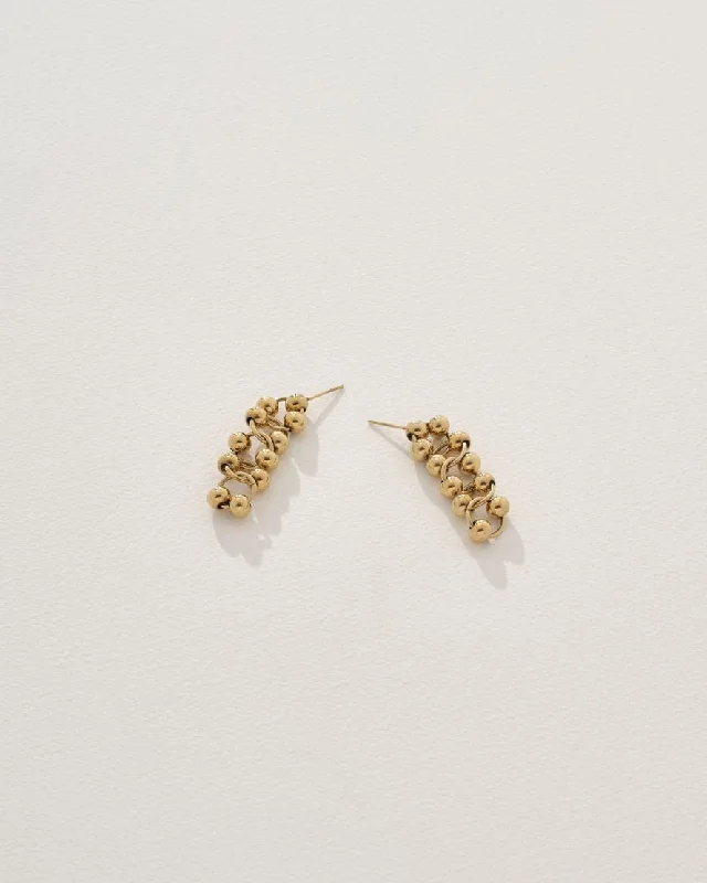 Drop earrings for summer outfits featuring seashells and beach-inspired designs -Amanda Earrings in Gold