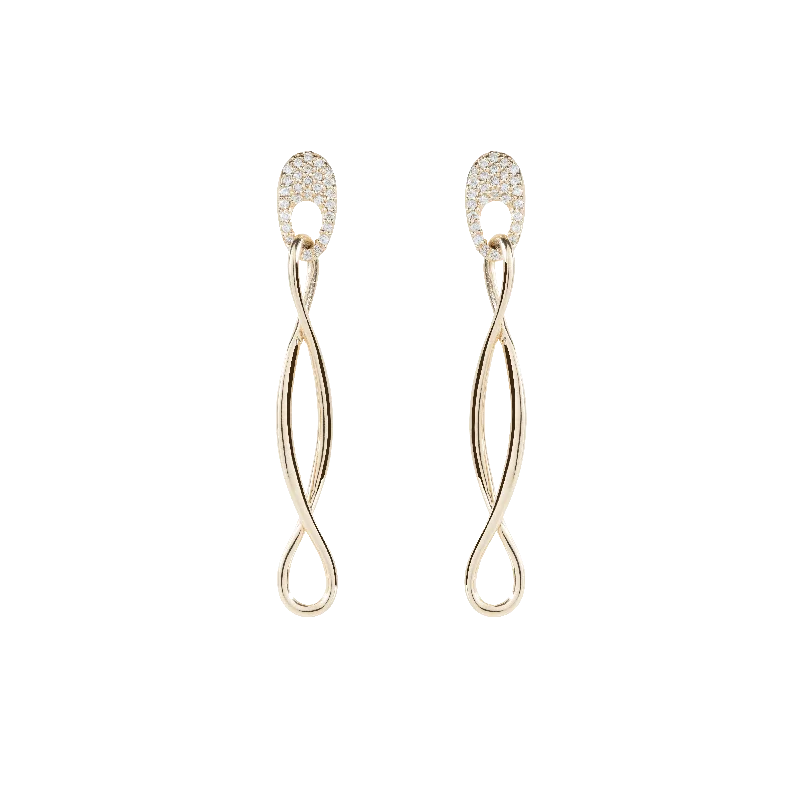 Drop earrings for party wear with bold and attention-grabbing designs -Astra earrings with diamonds