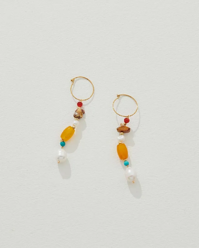 Drop earrings with modern abstract shapes and unconventional designs for fashion-forward wearers -Baza Earrings