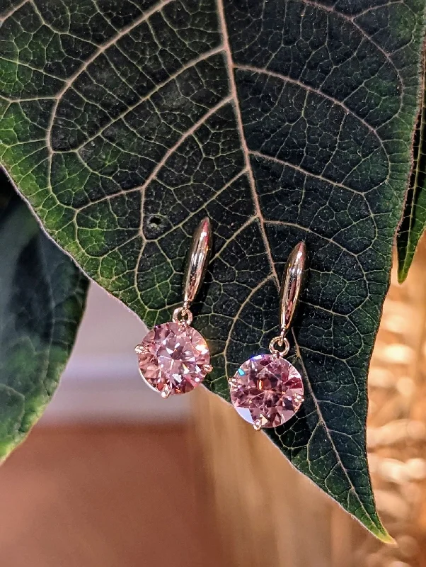 Blush Zircon Dangle Earrings