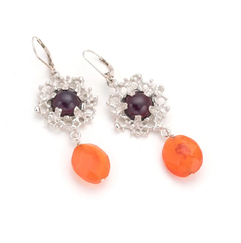 Drop earrings with floral metalwork designs for a vintage-inspired and romantic style -Bubbles