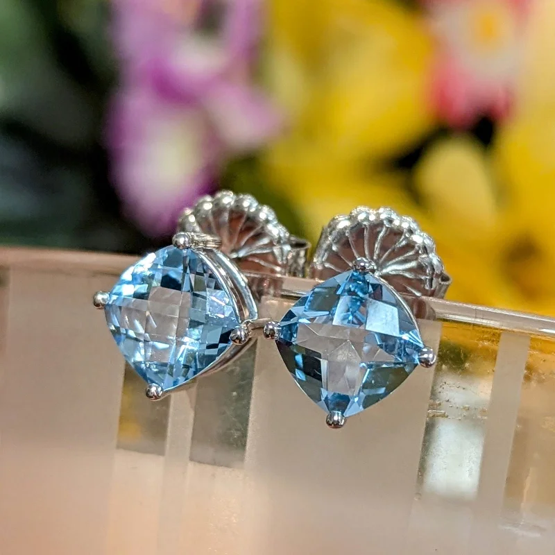 Blue Topaz Studs