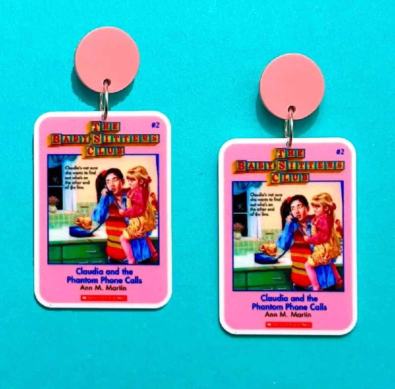 Drop earrings with rainbow-colored stones for a vibrant and joyful fashion accessory -Claudia & The Phantom Phone Calls Babysitters Club Drop Earrings