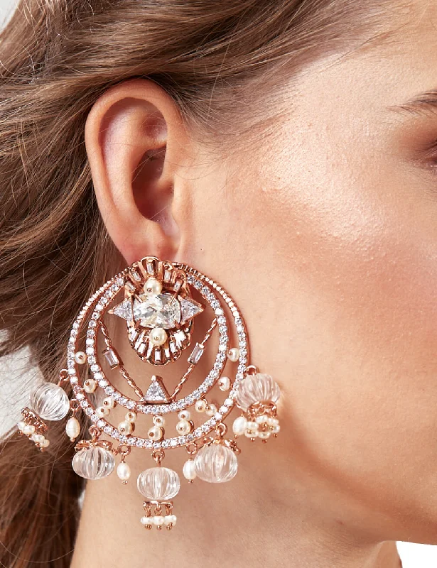 Classic drop earrings with a polished finish for a sophisticated and timeless look -Contessa Crystal Studs