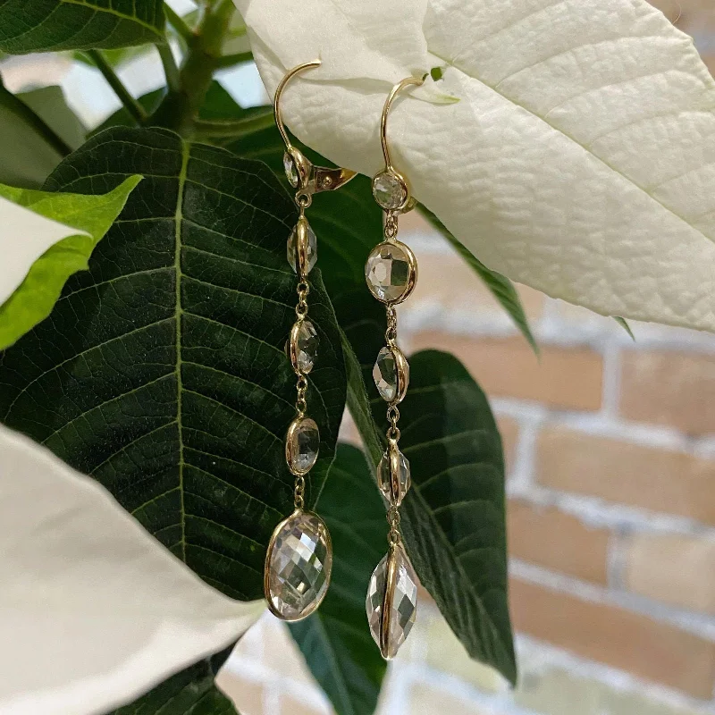 Crystal Quartz Dangle Earrings