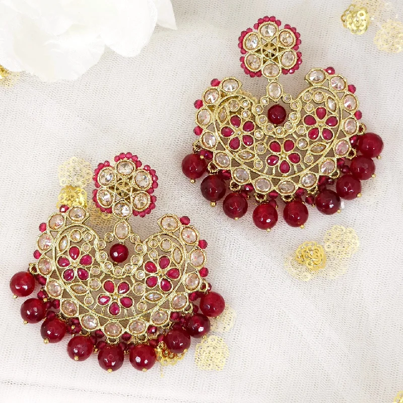 Drop earrings for summer outfits featuring seashells and beach-inspired designs -Dilruba Designer Stud Earrings