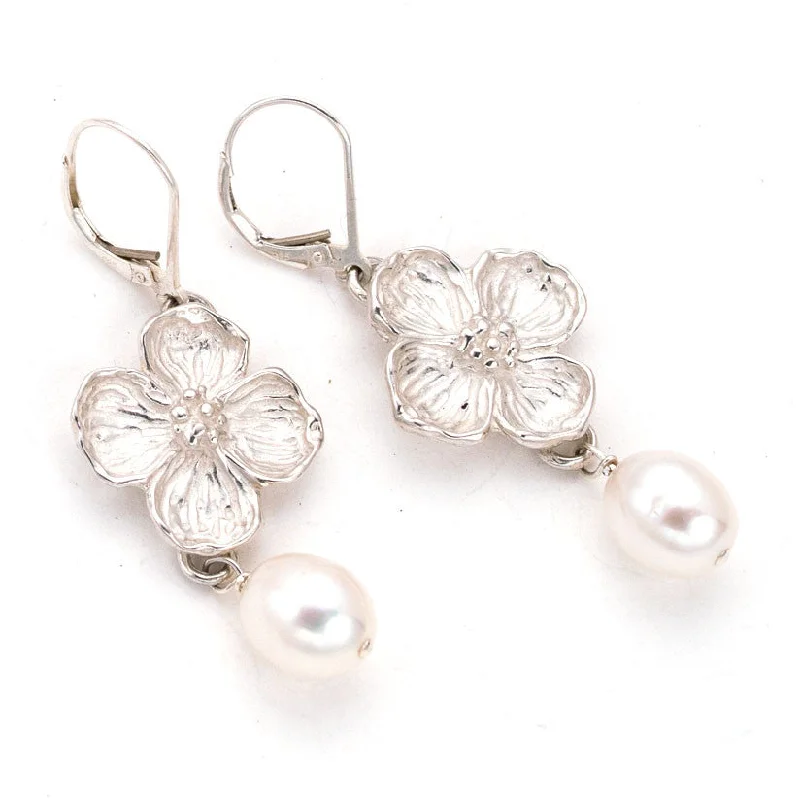 Drop earrings with geometric shapes and modern appeal for fashionable women -Dogwood Drop