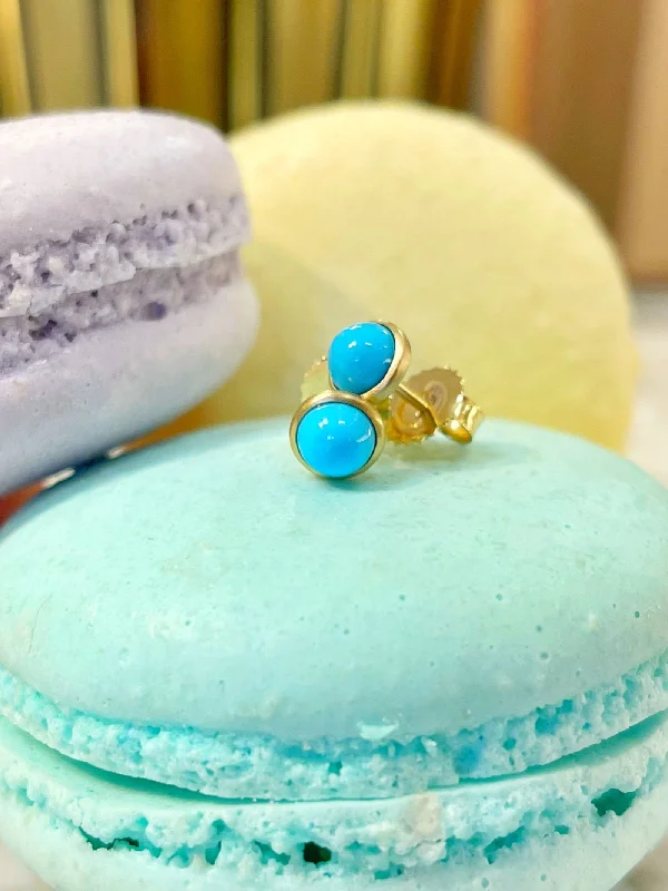 Kim Collins Turquoise Bezel Studs