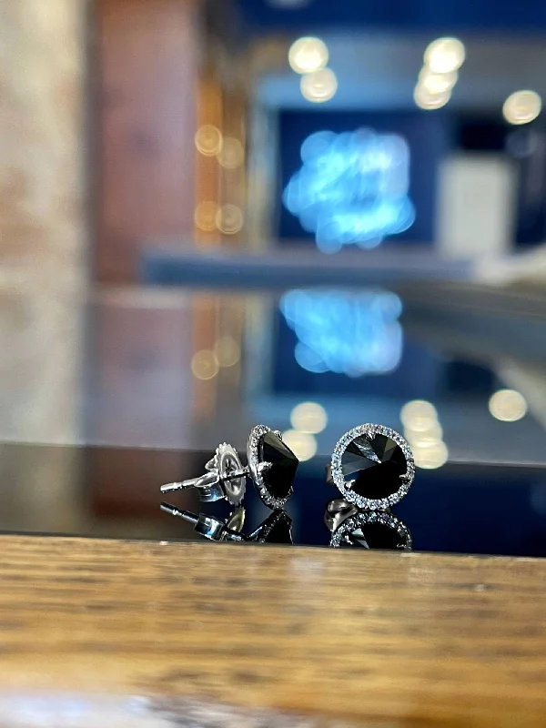 Kimberly Collins Black Spinel and Diamond Studs