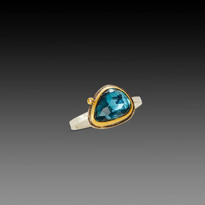 Heirloom gemstone rings passed down through generations held memories-London Blue Topaz Ring