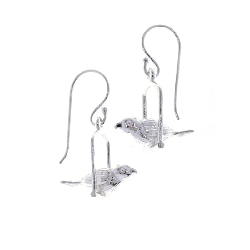 Drop earrings with diamond-like sparkle for added brilliance and sophisticated charm -Love Bird Earrings