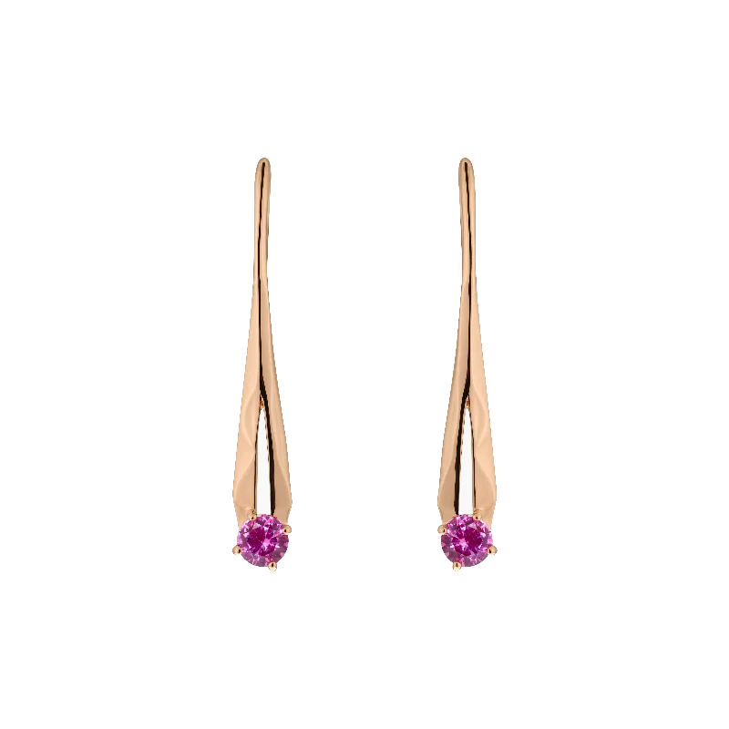 Lightweight drop earrings designed for everyday wear and casual elegance -Meteor ruby earrings