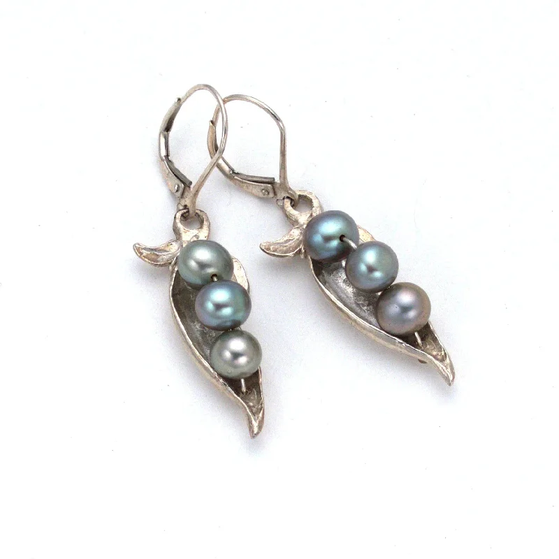 Drop earrings with opal stones for a soft, iridescent glow and shimmer -Peapods