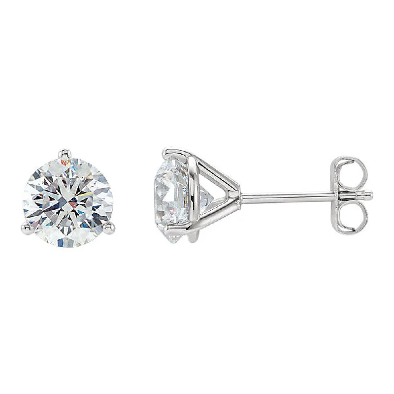 Platinum 3.2mm Round 1/4 CTW (G-H, SI2-SI3) Diamond Stud Earrings