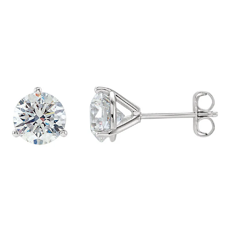 Platinum 4mm Round 1/2 CTW (G-H, SI2-SI3) Diamond Stud Earrings