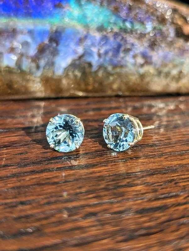 Aquamarine Studs