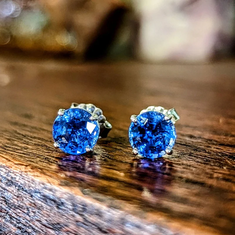 Blue Sapphire Studs