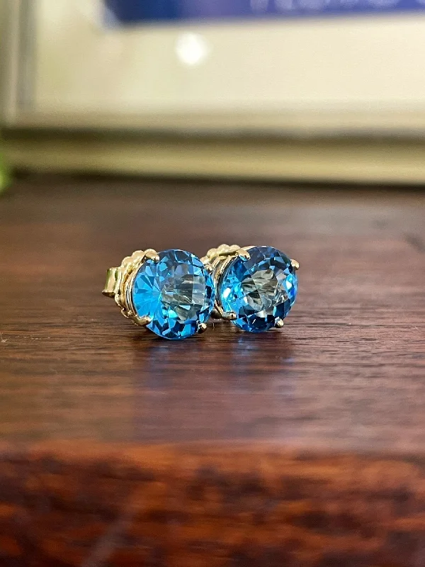 Blue Topaz Studs