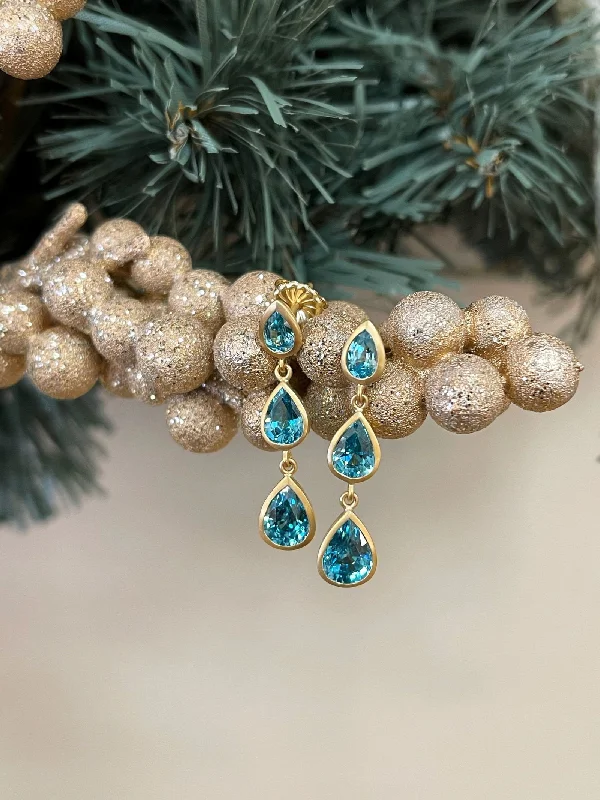 Blue Zircon Dangles