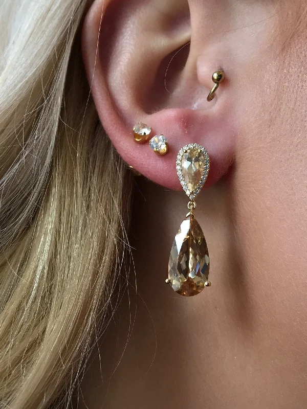 Champagne Zircon Dangles