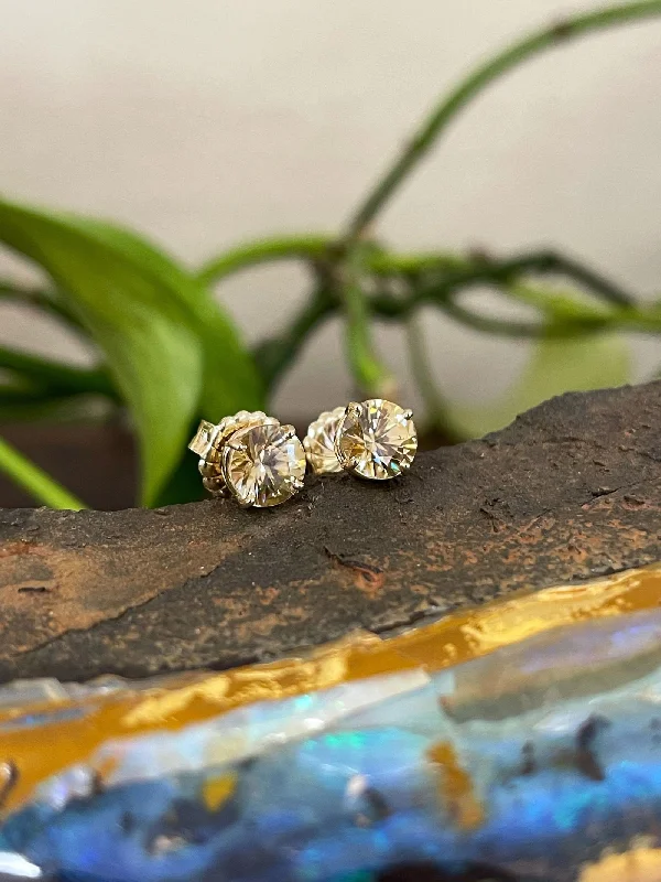 Champagne Zircon Studs