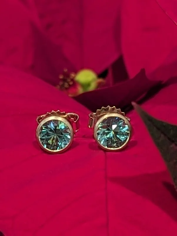 Mint Tourmaline Studs