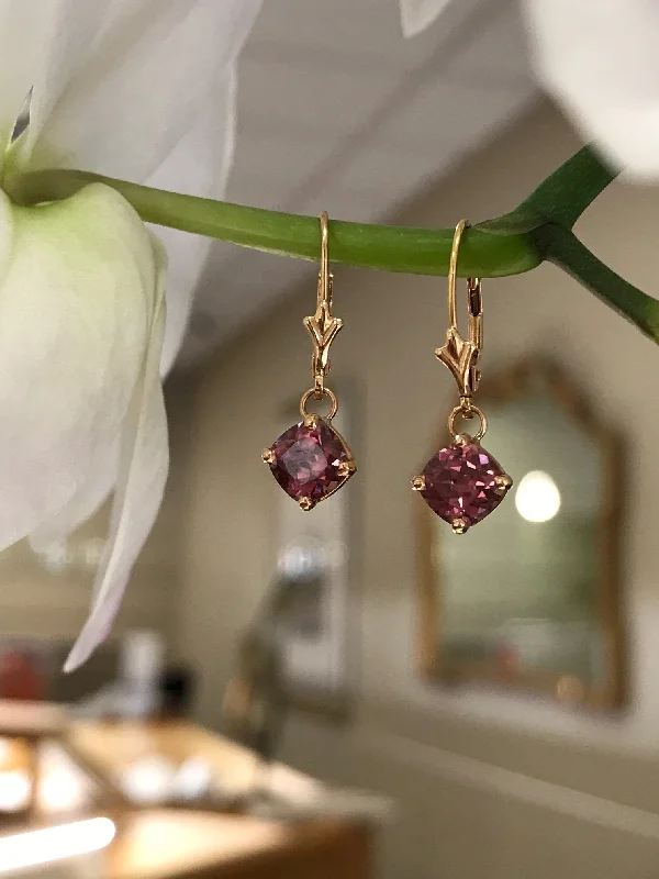 Rose Zircon Dangles