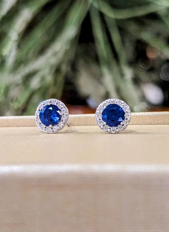 Sapphire Halo studs