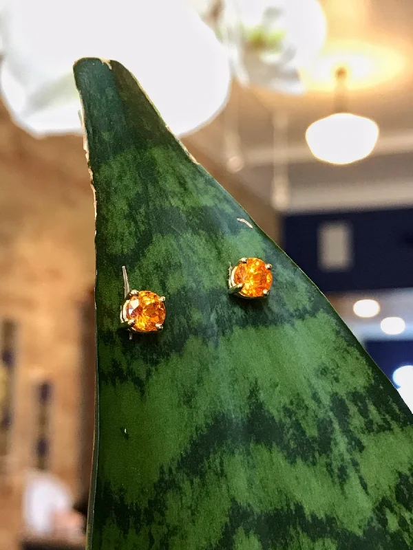 Spessartite Garnet Studs